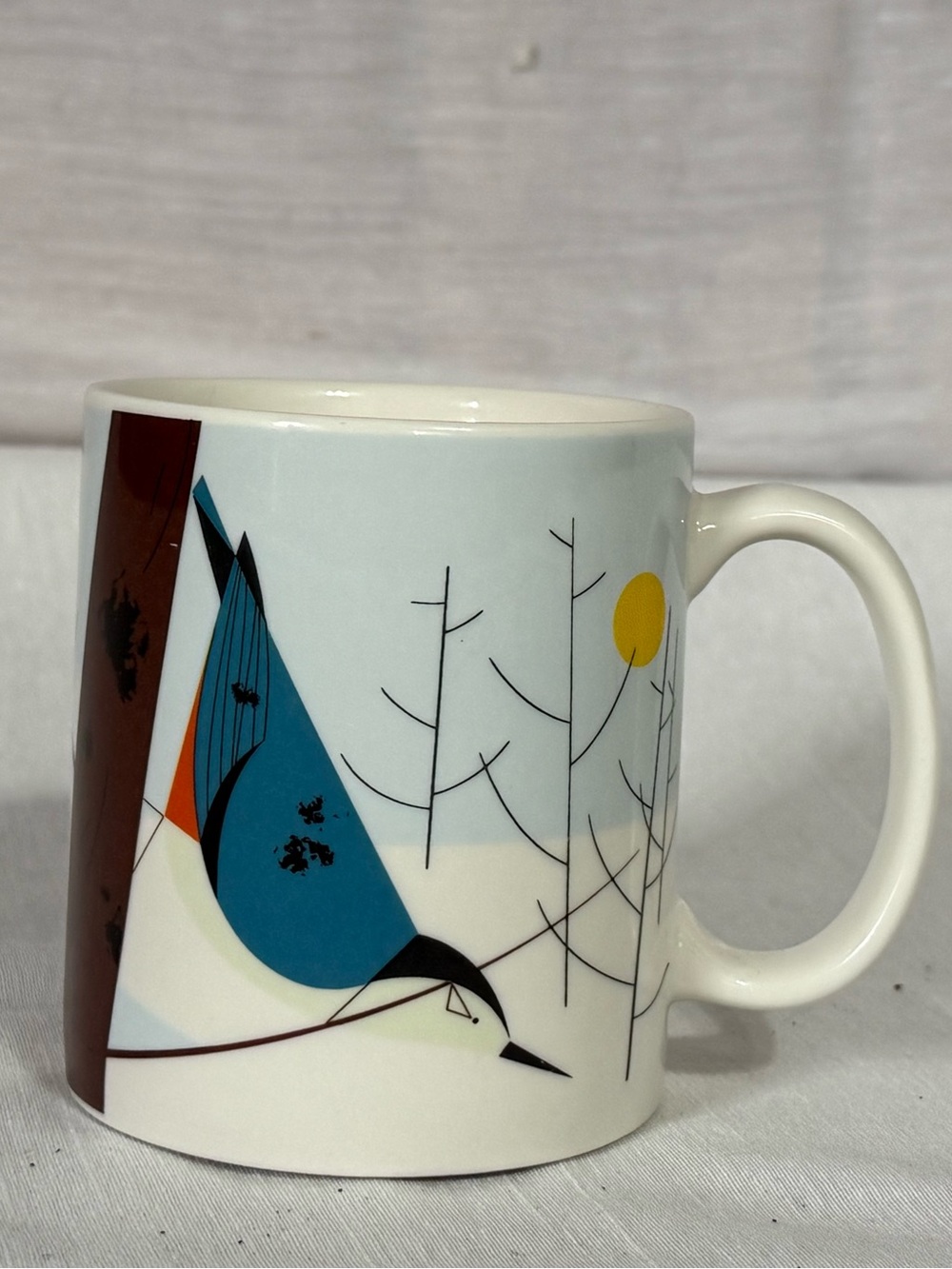 CHARLEY HARPER+Todd Oldham+FISHS EDDY Blue Nuthatch Bird Mug Cup - VG